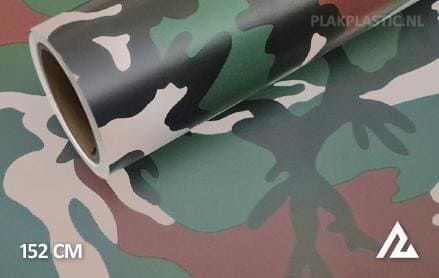 Camouflage groen zwart plakplastic