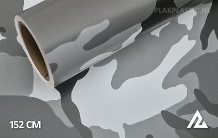 Camouflage zwart wit plakplastic