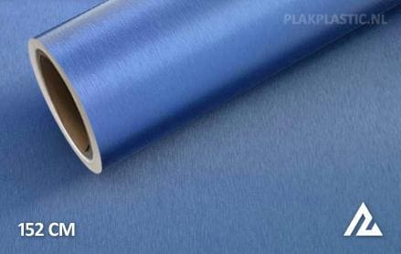 Geborsteld aluminium blauw plakplastic