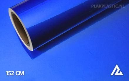 Glans metallic blauw plakplastic