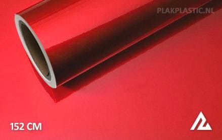 Glans metallic rood plakplastic