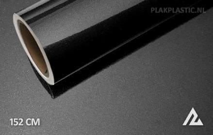 Glans metallic zwart plakplastic