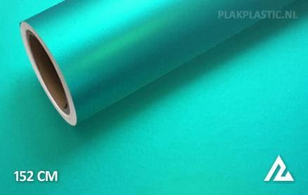 Mat chroom turquoise plakplastic