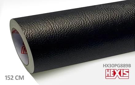 Hexis HX30PG889B Black Grain Leather Gloss plakplastic